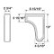 Hafele Wooden Corbel, 13" x 2-3/4" x 8-15/16" specs