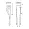 Hafele Wooden Corbel, Scroll Collection, 24" x 5-1/4" x 4-3/8" specs