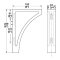 Hafele Wooden Corbel, Transitions Collection, 9" x 1-3/4" x 6" specs
