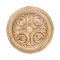Hafele Wooden Onlay, Acanthus Collection, Ø 2-7/8", Maple finish