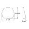 Hafele Wooden Onlay, 3-1/4" x 2-15/16" (W x H) specs