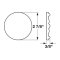 Hafele Wooden Ornament, Ø2 7/8" x 3/8" D specs