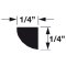 Hafele 1/4 Round Bead Wooden Moulding 1/4" x 1/4" x 48" (H x D x L) specs