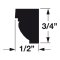 Hafele Wooden Moulding, Egg & Dart 3/4 x 1/2 x 96" (H x D x L) specs