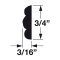 Hafele Wooden Moulding, 3/4" x 3/16" x 96" (H x D x L) specs