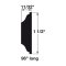 Hafele Wooden Moulding, Dentil Collection, 1-1/2" x 11/32" x 96" (H x D x L) specs