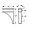 Hafele Wooden Corbel, Arcadian Collection, 12" x 2 7/8" x 9" specs