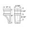 Hafele Wooden Corbel, Arcadian Collection, 6" x 2-7/8" x 3" specs