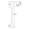 Hafele Wood Post, 34-1/2" x 2-13/16" x 2-13/16" (H x W x D) specs