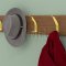 Greenwich Hat And Coat Hook Installed in the Wall - US3 Finish