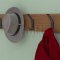 Greenwich Hat And Coat Hook Installed in the Wall - US10B Finish