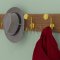 Tubular Hat & Coat Hook, Concealed Installed in the Wall - US3 Finish