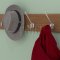 Latitude Hat & Coat Hook, Concealed Installed in the Wall - US26D Finish