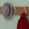 Ives Camelot Wall Hook for Coat and Hat installed in the wall