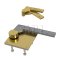 1-1/2" Offset Fire Rated Pivot Hinge Set in Brass Painted