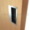 Ives Decorative Rectangle Cabinet Pull Installed in a Door Cabinet - US26D Finish
