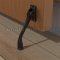 4" Door Stop, kickdown, Flat Black (US19) Finished application