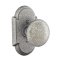 Emtek Jamestown Wrought Steel Knobset with #1 Rosette in Satin Steel (SWS) Finish