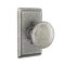 Emtek Jamestown Wrought Steel Knobset with #3 Rosette in Satin Steel (SWS) Finish