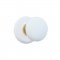 Emtek 8030 Ice White Knob with Porcelain Rosette Polished Brass