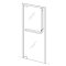 Rockwood LP6161 Horizontal Push/Pull Bar Option, Half Height, Bolts Up, Bent End