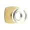Emtek 5112 Modern Disc Crystal Door Knob with Urban Modern Rosette Satin Brass
