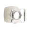 Emtek 5112 Modern Square Crystal Door Knob with Urban Modern Rosette Satin Nickel