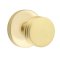 Emtek Bern Door Knob, Modern Designer Brass, Disk Rosette, Satin Brass (US4) Finish