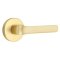 Emtek Spencer Door Handle, Modern Designer Brass, Disk Rosette, Satin Brass (US4) Finish