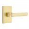 Emtek 5112 Spencer Lever with Modern Rectangular Rosette Satin Brass
