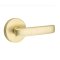 Emtek Geneva Door Handle, Modern Designer Brass, Disk Rosette, Satin Brass (US4) Finish
