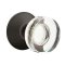 Emtek Modern Disc Glass Door Knob, Modern Glass Knobset, Disk, Oil Rubbed Bronze (US10B) Finish