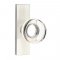 Emtek 5507 Modern Disc Crystal Knob with Stretto Rosette Satin Nickel
