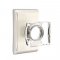 Emtek 5111 Modern Square Crystal Door Knob with Neos Rosette Satin Nickel