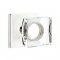 Emtek 5110  Modern Disc Crystal Door Knob with Square Rosette Polished Chrome