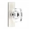 Glass Door Knob with Stretto Rosette Satin Nickel