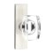 Emtek Windsor Glass Door Knob, Modern Glass Knobset, Stretto Rosette, Satin Nickel (US15) Finish