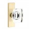 Emtek 5507 Windsor Crystal Knob with Stretto Rosette Satin Brass