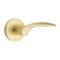 Emtek Mercury Door Handle, Modern Designer Brass, Disk Rosette, Satin Brass (US4) Finish