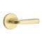 Emtek Sion Door Handle, Modern Designer Brass, Disk Rosette, Satin Brass (US4) Finish
