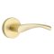 Emtek Triton Door Handle, Modern Designer Brass, Disk Rosette, Satin Brass (US4) Finish