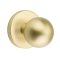 Emtek Orb Door Knob, Modern Classic Brass, Disk Rosette, Satin Brass (US4) Finish
