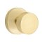 Emtek Round Door Knob, Modern Classic Brass, Disk Rosette, Satin Brass (US4) Finish