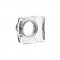 Modern Square Crystal Knob in Polished Chrome