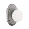 Emtek Madison Ivory Knob Wrought Steel Knobset with #1 Rosette in Satin Steel (SWS) Finish