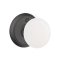 Emtek Madison Ivory Knob Wrought Steel Knobset with #2 Rosette in Flat Black Steel (FBS) Finish