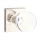Emtek Bristol Glass Door Knob, Modern Glass Knobset, Square, Polished Nickel - Lifetime (US14) Finish