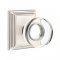 Emtek 8161 Mushroom Glass Door Knob with Wilshire Rosette Satin Nickel