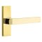 Emtek Dumont Door Handle, Modern Designer Brass, Stretto, Unlacquered Brass (US3NL) Finish