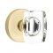 Emtek 5109 Windsor Glass Door Knob with Disk Rosette Satin Brass